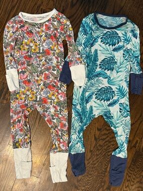 Simple Seed baby footie pajamas organic bamboo cotton blend